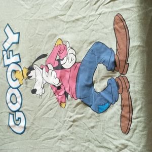 Man's Disney Green Goofy Tee Shirt Green